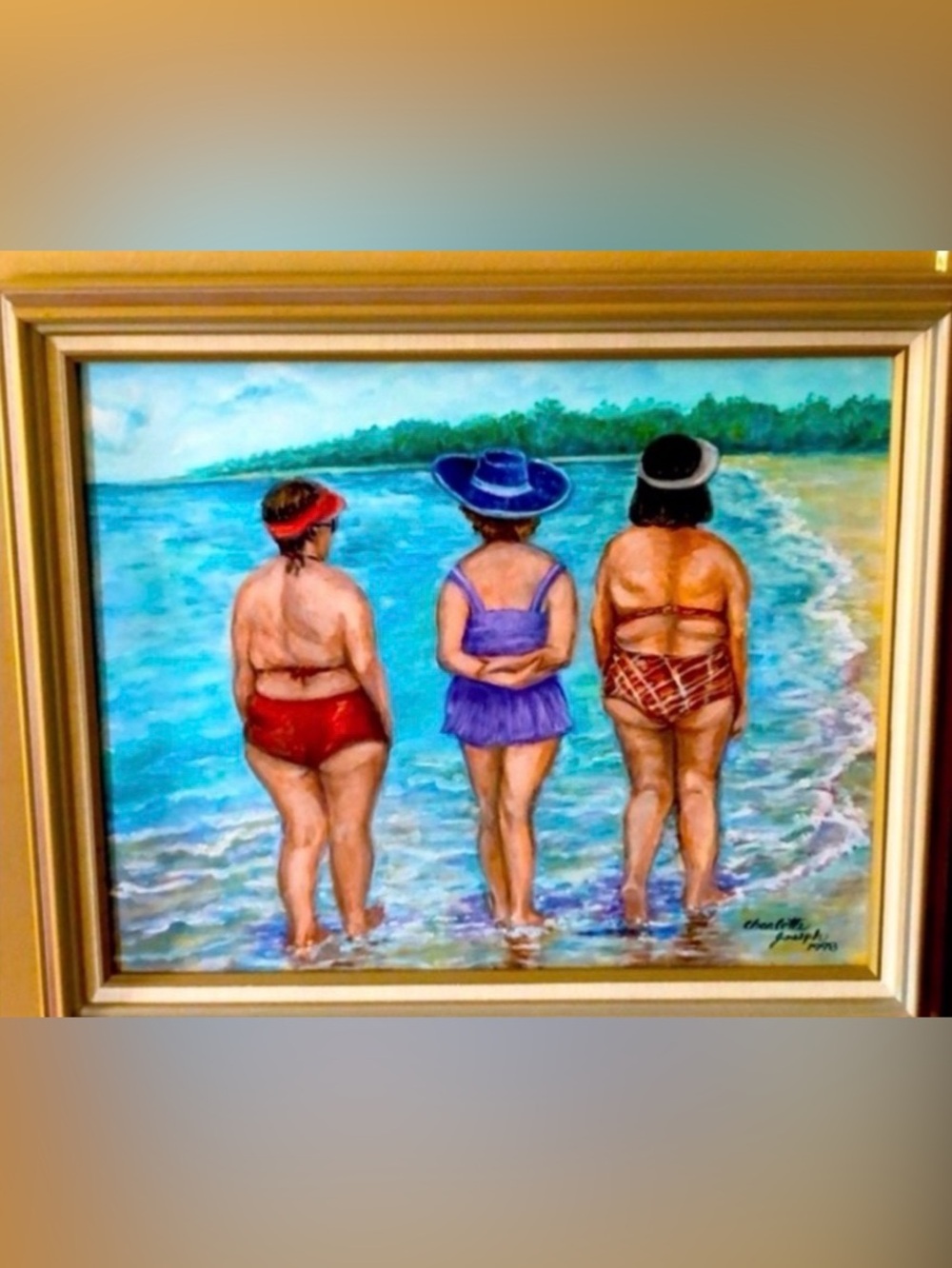Original Painting on Canvas Professionally Framed & Signed by Artist